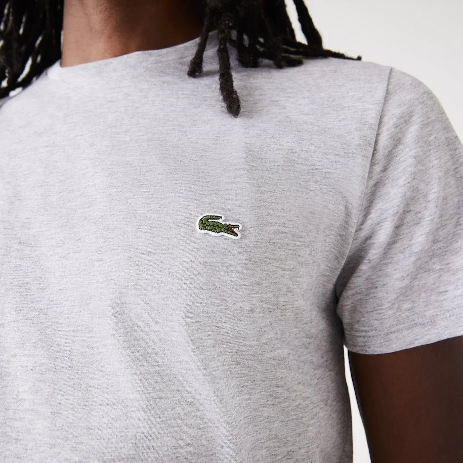 Lacoste T-shirt Gris pima uni – Image 6