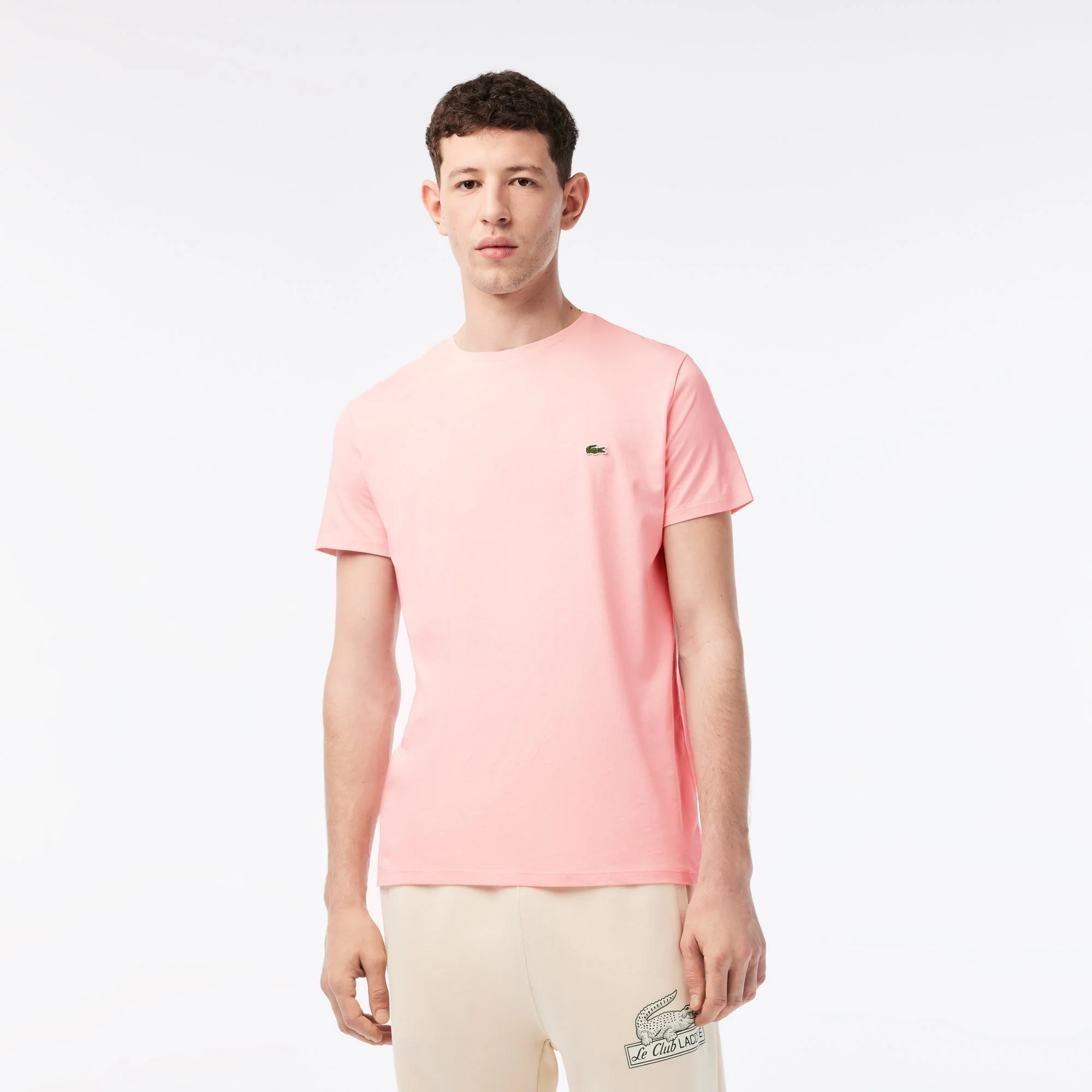 Lacoste T-shirt Rose pima uni – Image 3