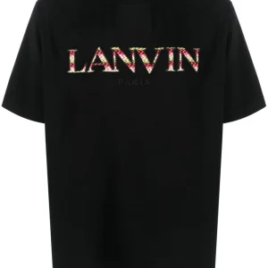 Lanvin - T-SHIRT CLASSIQUE BRODÉ CURB noir