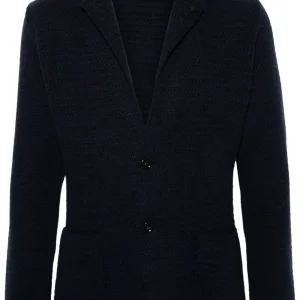 Lardini Veste à simple boutonnage bleu marine