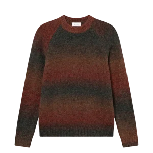 LES DEUX - Brad Gradient Knit Jumper Brun rouge