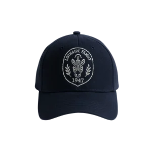 LOTHAIRE - Casquettes - lof patch marine broderie blanche