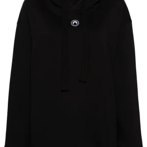 Marine Serre : hoodie en coton biologique à logo brodé