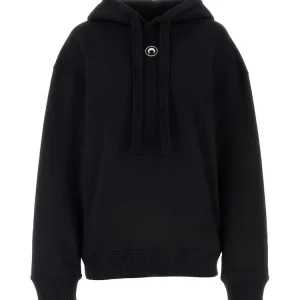 Marine Serre - Hoodie en coton biologique noir