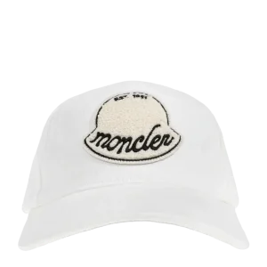 MONCLER - Casquettes à Patch Logo Blanc