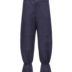 MONCLER GENIUS - Pantalon en gabardine de coton Moncler x Gilga Farm by Donald Glover bleu