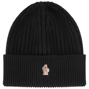 MONCLER GRENOBLE - Bonnet en laine Noir