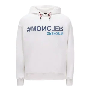 Moncler Grenoble - Sweat à capuche white à logo
