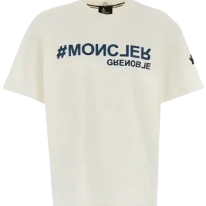 MONCLER GRENOBLE - T-shirt à logo imprimé blanc