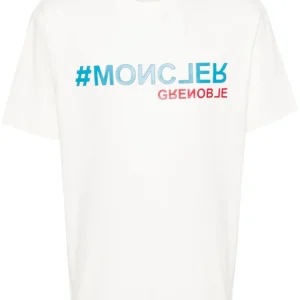 Moncler Grenoble - T Shirt blanc avec logo