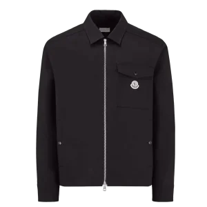 MONCLER - Surchemise en gabardine de coton mélangé Noir