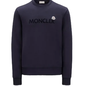 Moncler Sweat Navy à patch logo
