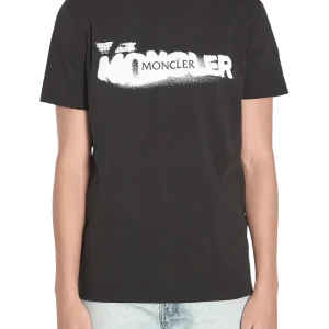 MONCLER - T-SHIRT à effet taches de peinture noir