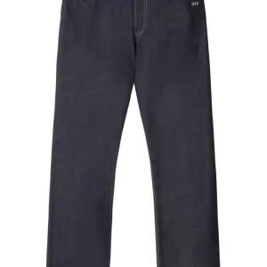Off-white Jean droit à taille mi-haute
