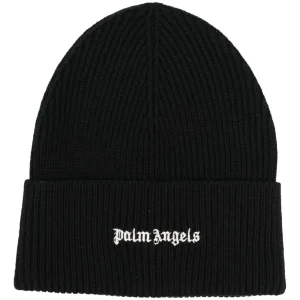 Palm Angels - Bonnet black logo brodé