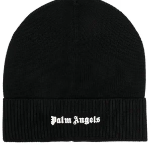 Palm Angels - Bonnet black logo brodé