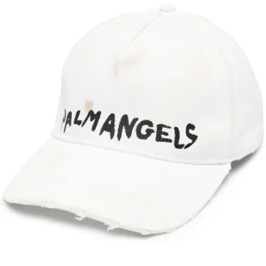 Palm Angels - Casquette white à logo imprimé