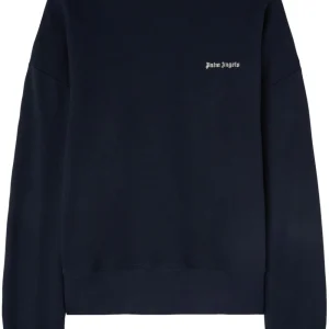 Palm Angels Sweat navy en coton à logo imprimé