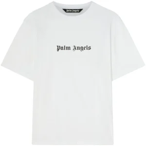 Palm Angels T-shirt blanc à logo imprimé