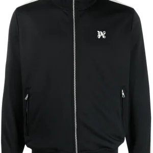Palm Angels Veste de sport Black à logo imprimé