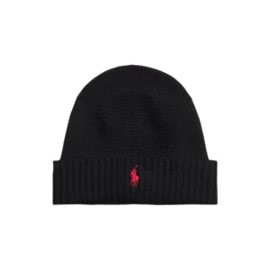Polo Ralph Lauren - Bonnet en laine noir