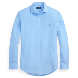 POLO RALPH LAUREN - Chemise Custom Fit en velours côtelé Bleu bébé