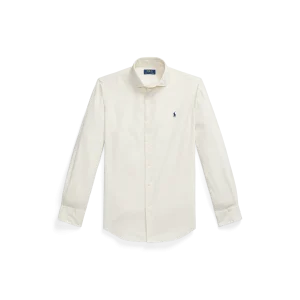 POLO RALPH LAUREN - Chemise Custom Fit en velours côtelé Crème clubhouse