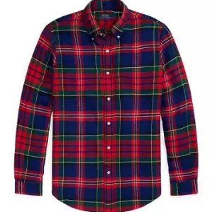 Polo Ralph Lauren - Chemise en flanelle carreaux rouge / bleu