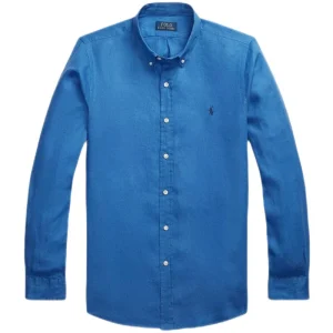 Polo Ralph Lauren - Chemise en lin bleu
