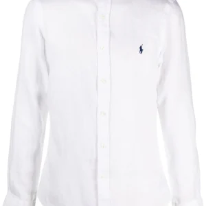 Polo Ralph Lauren - Chemise en lin col Mao