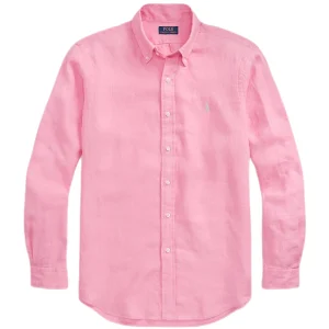 Polo Ralph Lauren - Chemise en lin coupe ajustée Florida Pink