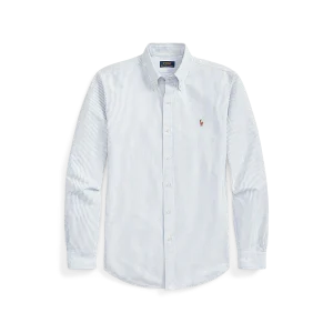 POLO RALPH LAUREN - Chemise Oxford coupe ajustée Bleu rayé