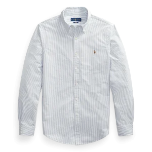POLO RALPH LAUREN - Chemise Oxford rayée Slim Fit Bleu/Blanc
