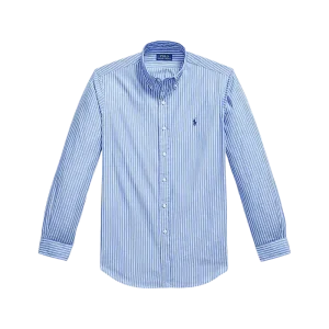 POLO RALPH LAUREN - Chemise rayée en popeline Bleu et Blanc