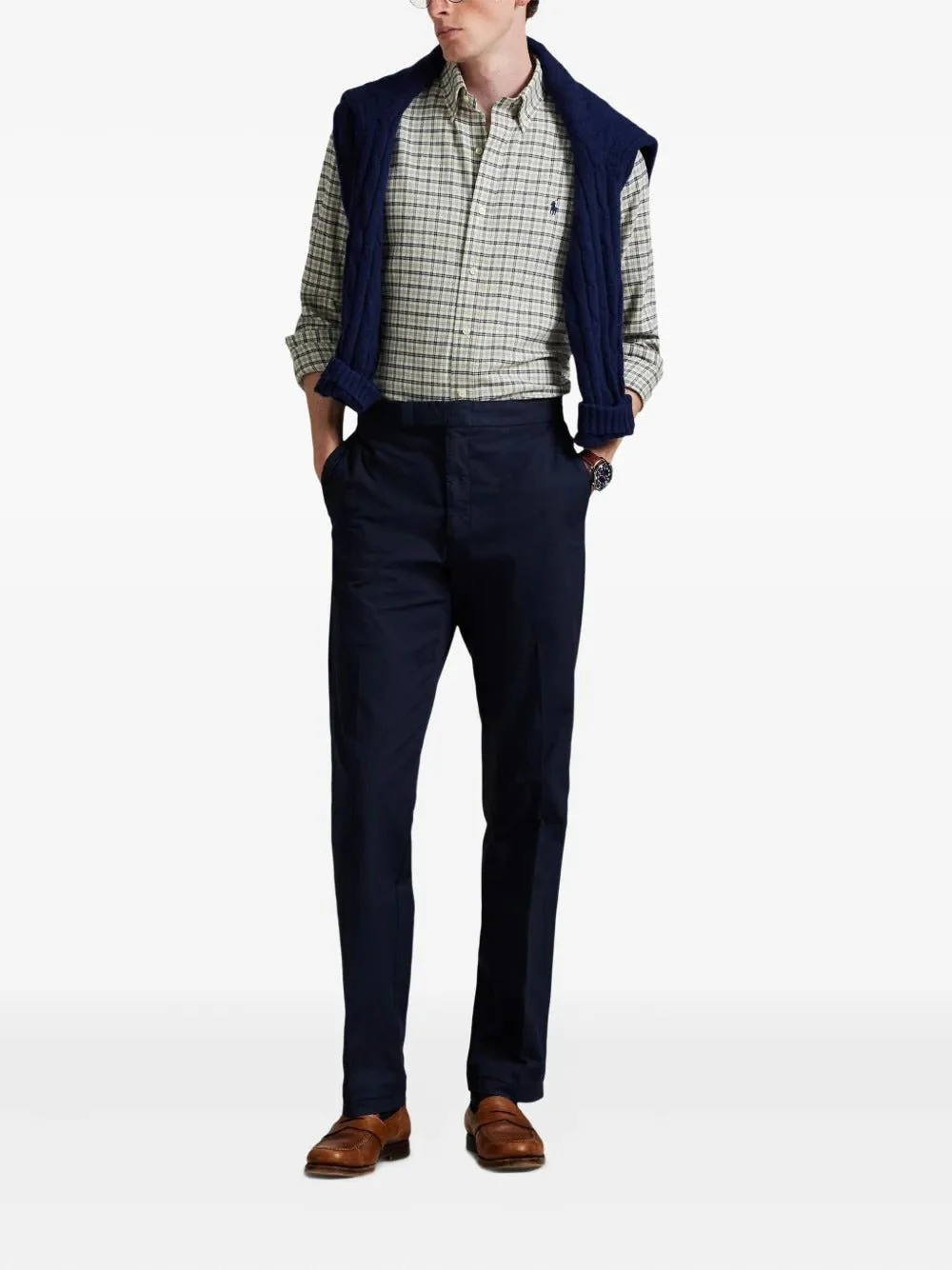 POLO RALPH LAUREN - Chemises à Carreaux White Grey Heather Multi – Image 5