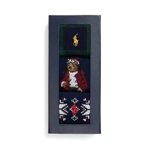Polo Ralph Lauren - Pack chaussettes Polo Bear x3 marine/ Vert