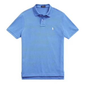 Polo Ralph Lauren - Polo cintré en coton piqué New England Blue