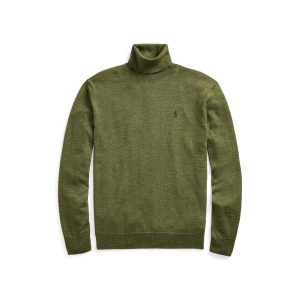 Polo Ralph Lauren - Pull col roulé laine olive