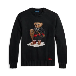 POLO RALPH LAUREN - Pulls Noir Polo Holiday Bear