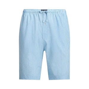 POLO RALPH LAUREN - Short en seersucker à rayures Blanches et bleues