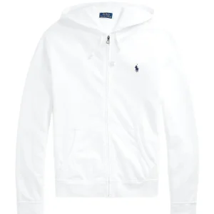 Polo Ralph Lauren - Sweat à capuche blanc en coton éponge spa