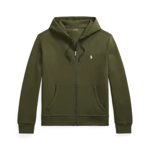 POLO RALPH LAUREN - Sweat à capuche en maille double Olive companie