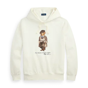 POLO RALPH LAUREN - Sweat à capuche Polo Bear en molleton Deckwash white