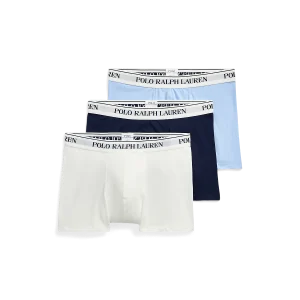 RALPH LAUREN - 3 slips-boxers classiques coton stretch Bleu