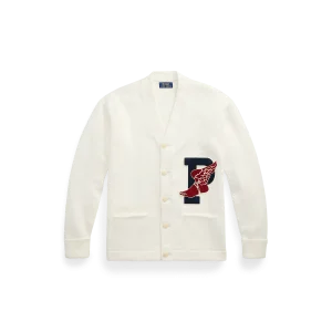 RALPH LAUREN - Cardigan P-Wing en coton Blanc
