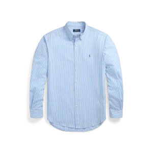 RALPH LAUREN - Chemise rayée ajustée popeline stretch Bleu