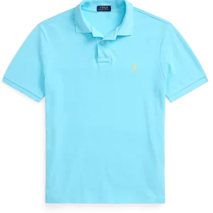 RALPH LAUREN - Le polo iconique en coton piqué Bleu ciel