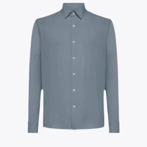 RRD - Chemise Oxford bleu jacquard