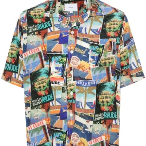 Rhude - Chemise à imprimé Postal Card