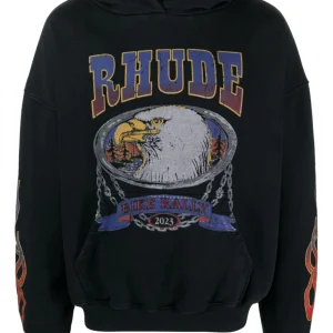 Rhude - Sweat à capuche Screaming Eagle en coton